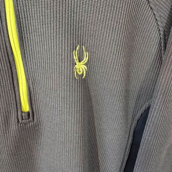 Plus Size Men's Spyder Black & Green Sweater - Picture 5 of 11